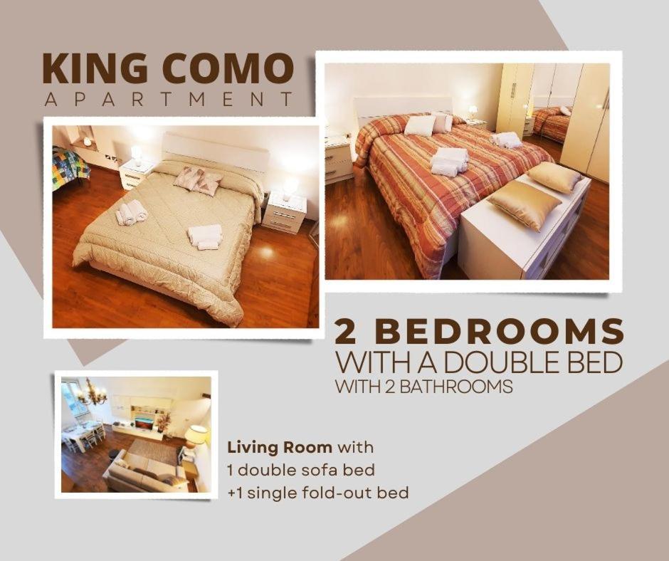 King Como Lake Center 9 Posti Letto- Grande Terrazza - 2 Bagni Privati Exterior photo