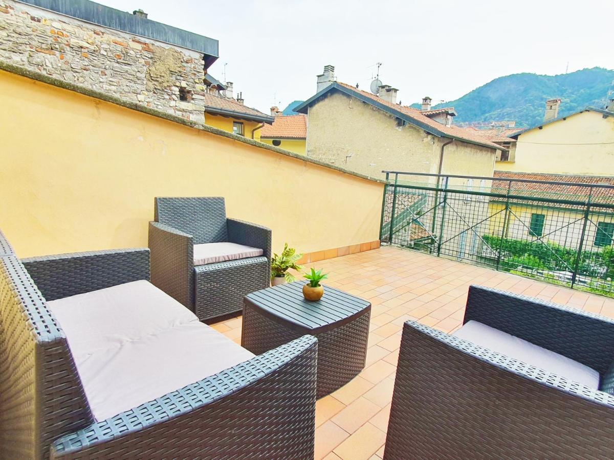 King Como Lake Center 9 Posti Letto- Grande Terrazza - 2 Bagni Privati Apartment Exterior photo