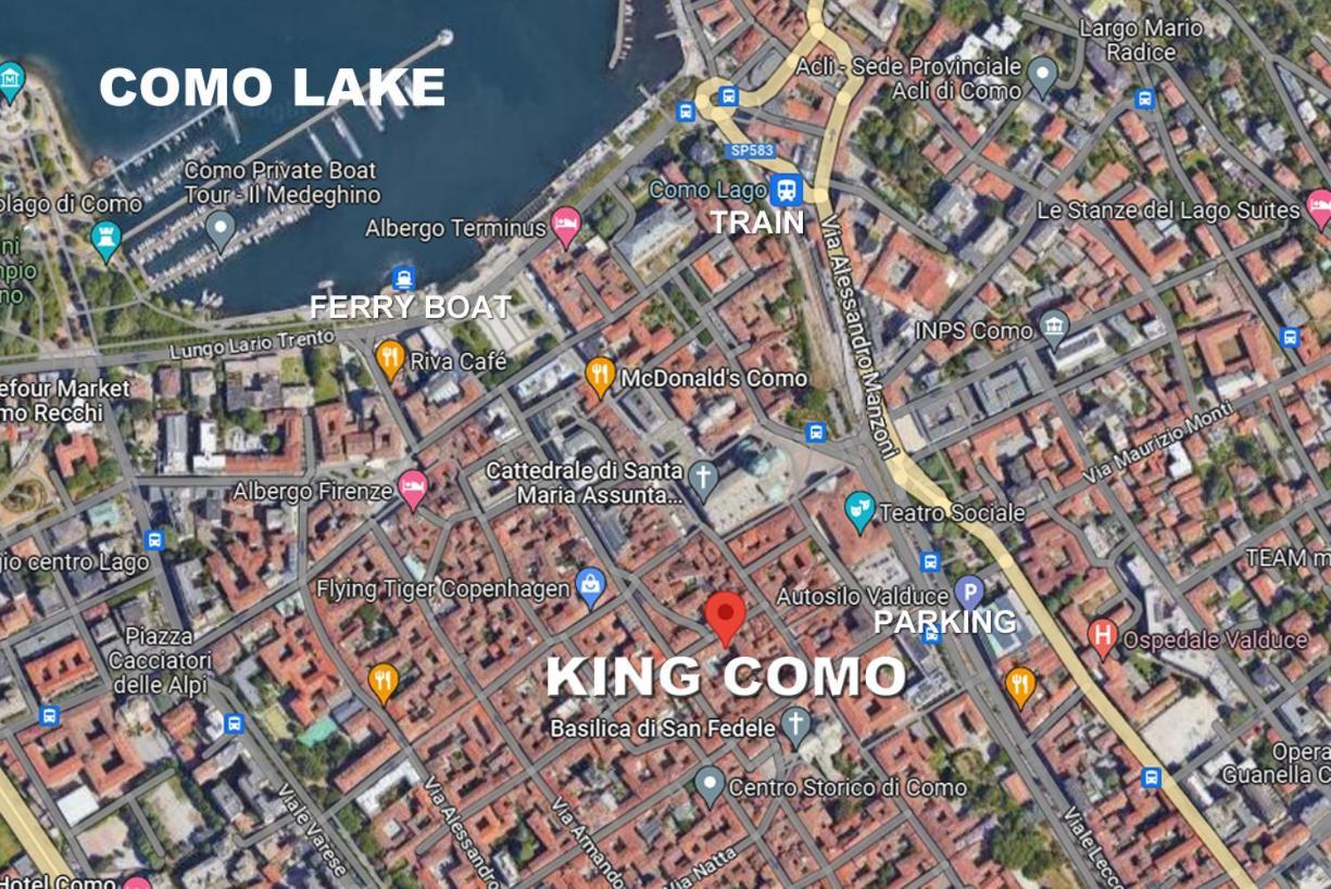 King Como Lake Center 9 Posti Letto- Grande Terrazza - 2 Bagni Privati Apartment Exterior photo